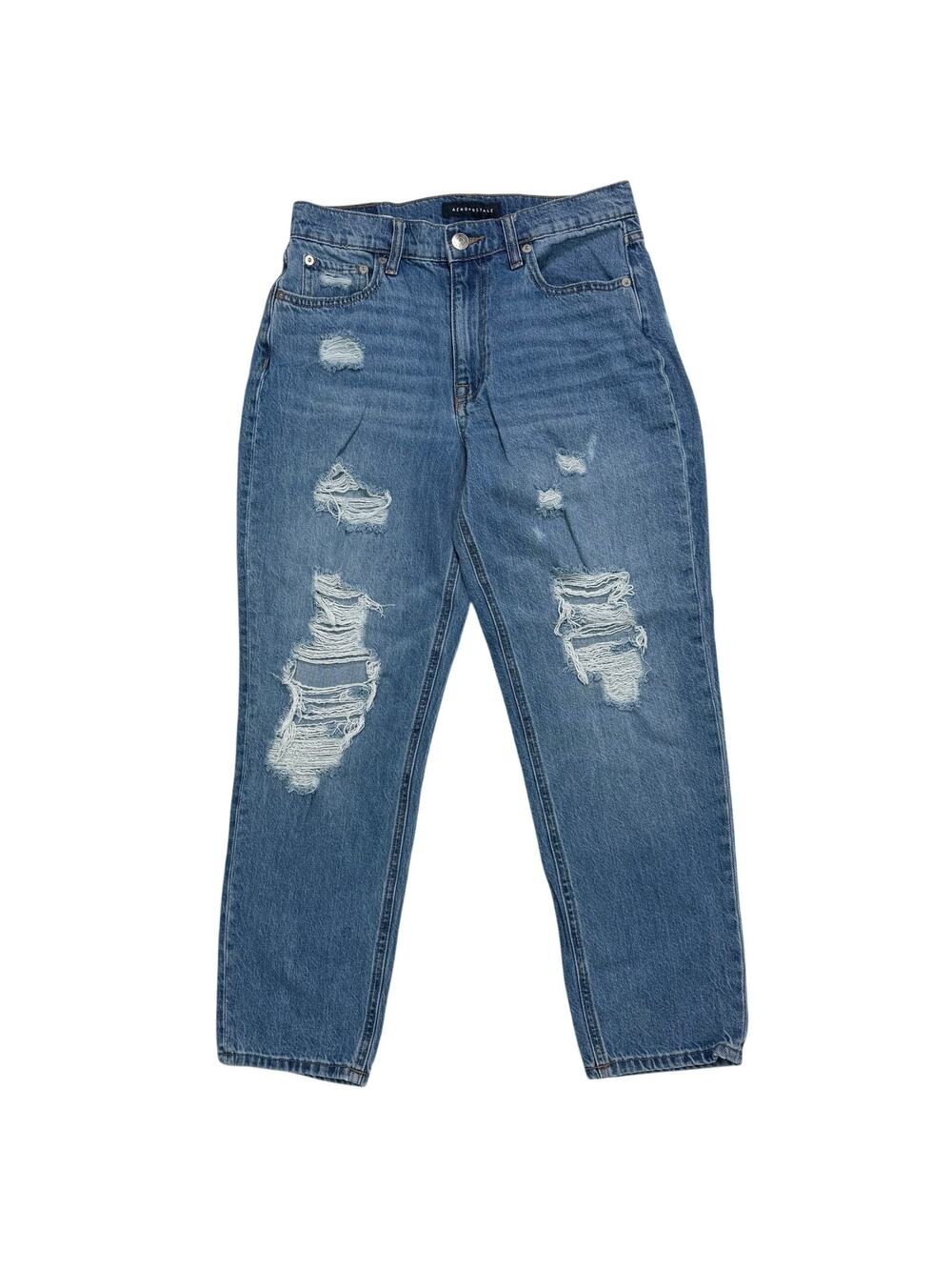 Aeropostale Mom Jeans Ankle Distressed High Rise Denim Women’s 6